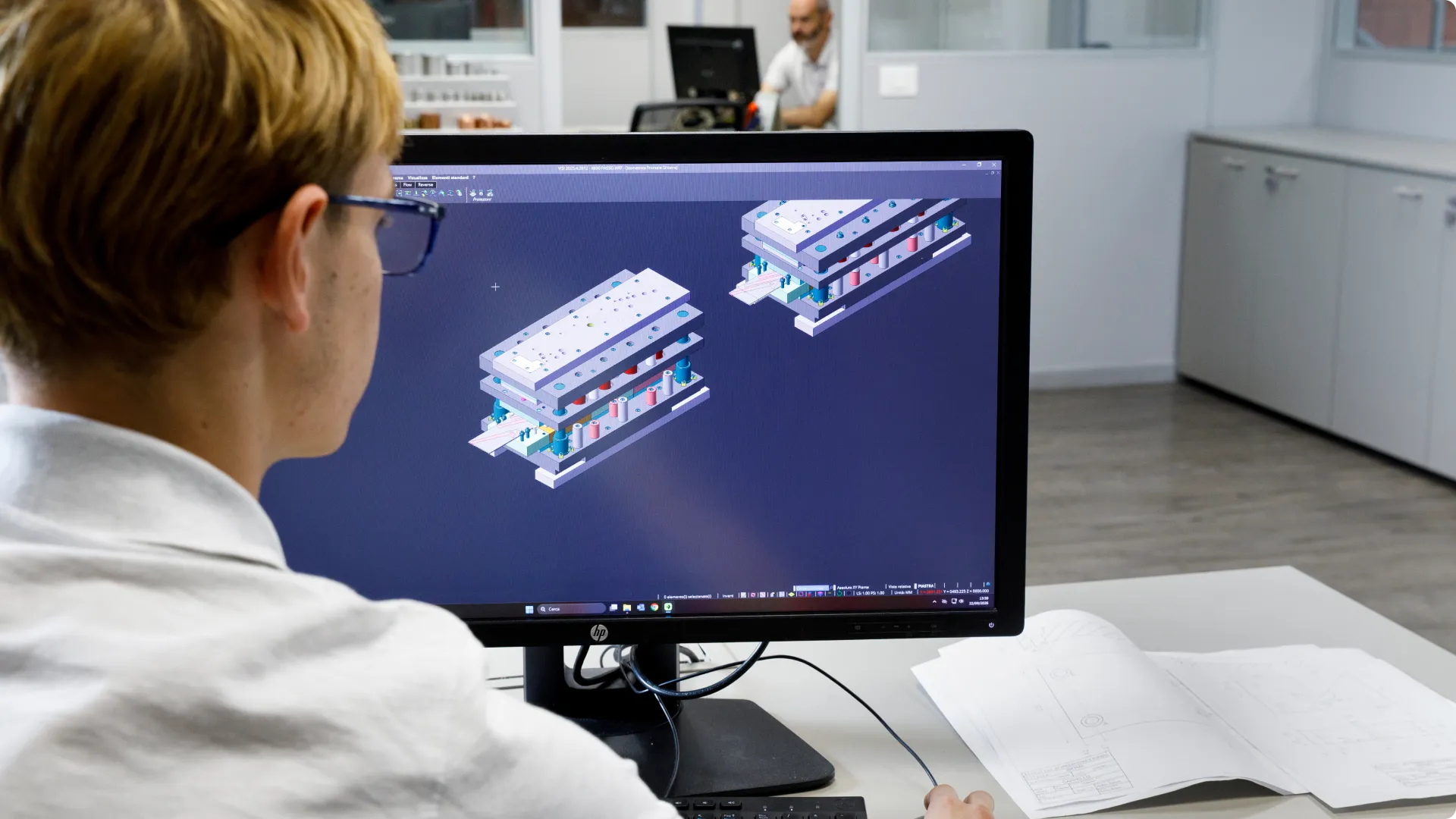 Sifral designer working on die design in CAD